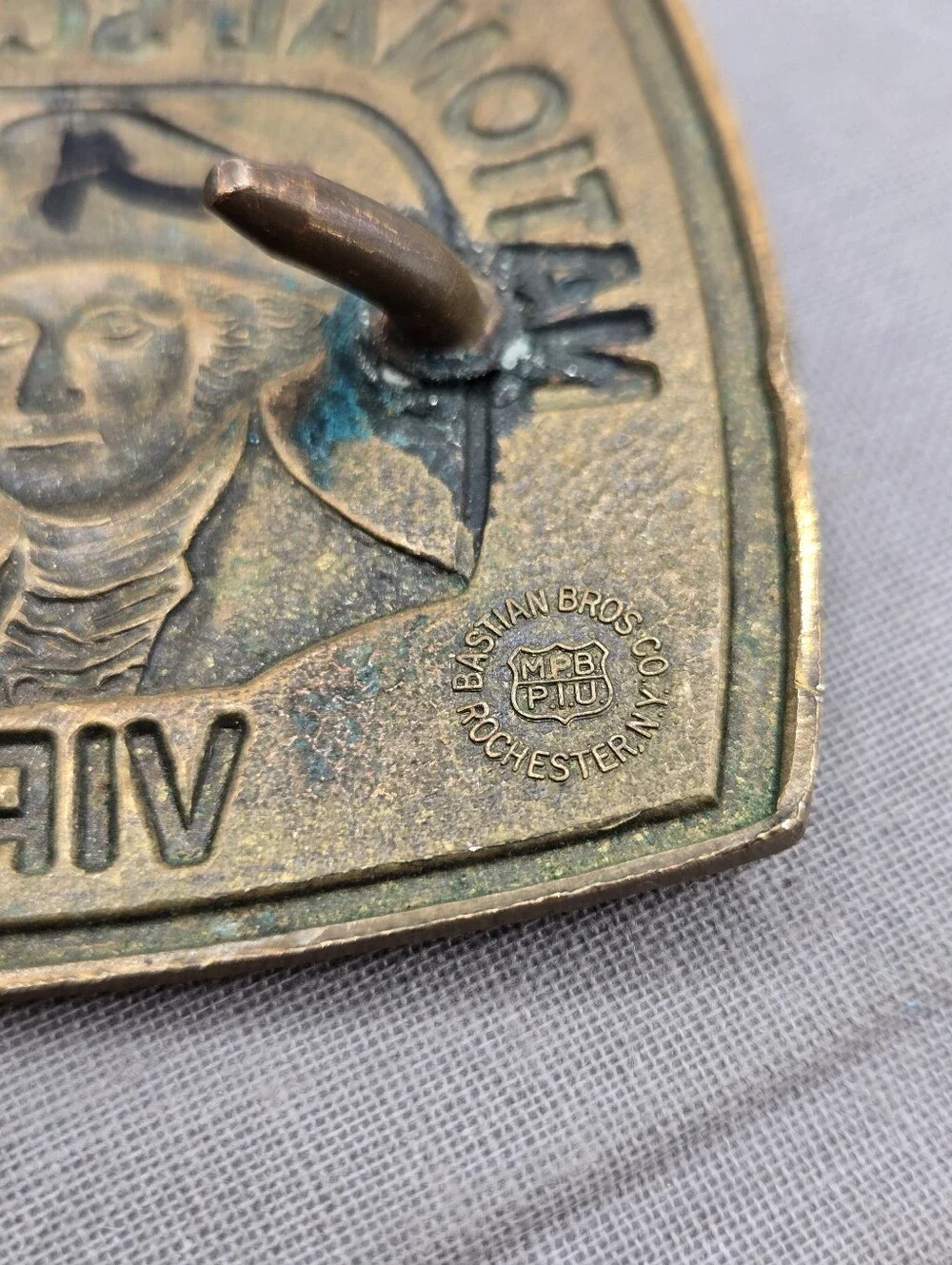 NATIONAL JAMBOREE Boy Scout BELT BUCKLE 1981 Camp VTG George Washington Sculpt